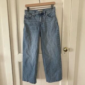 Madewell Perfect Vintage Wide Leg Jean Womens 27P Medium Wash Timeless Classic
